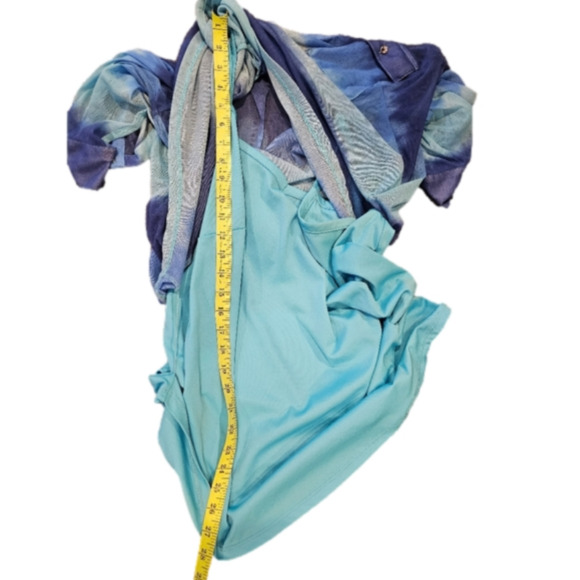 INC 3/4 Sleeve Sheer 3/4 Button Blouse With Built-in Cami Size 3X - Picture 9 of 12